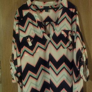 Tunic length, polyester top